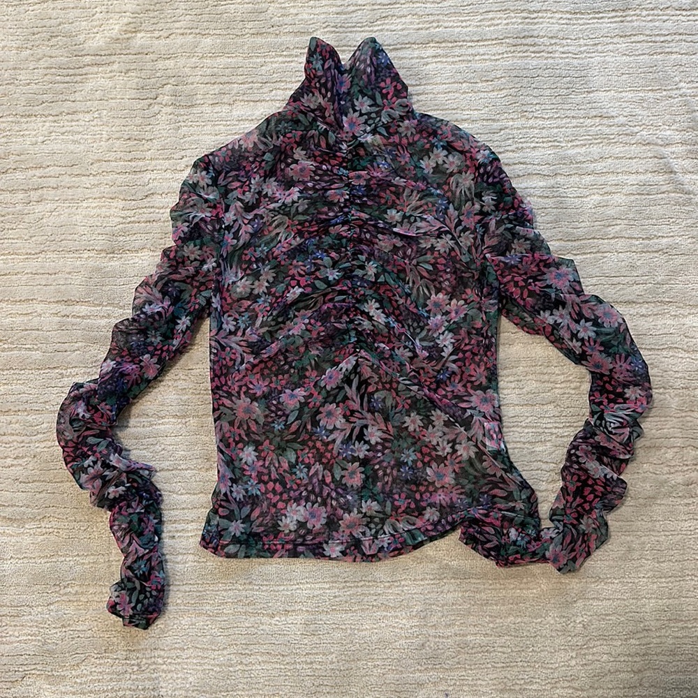 Sheer floral top